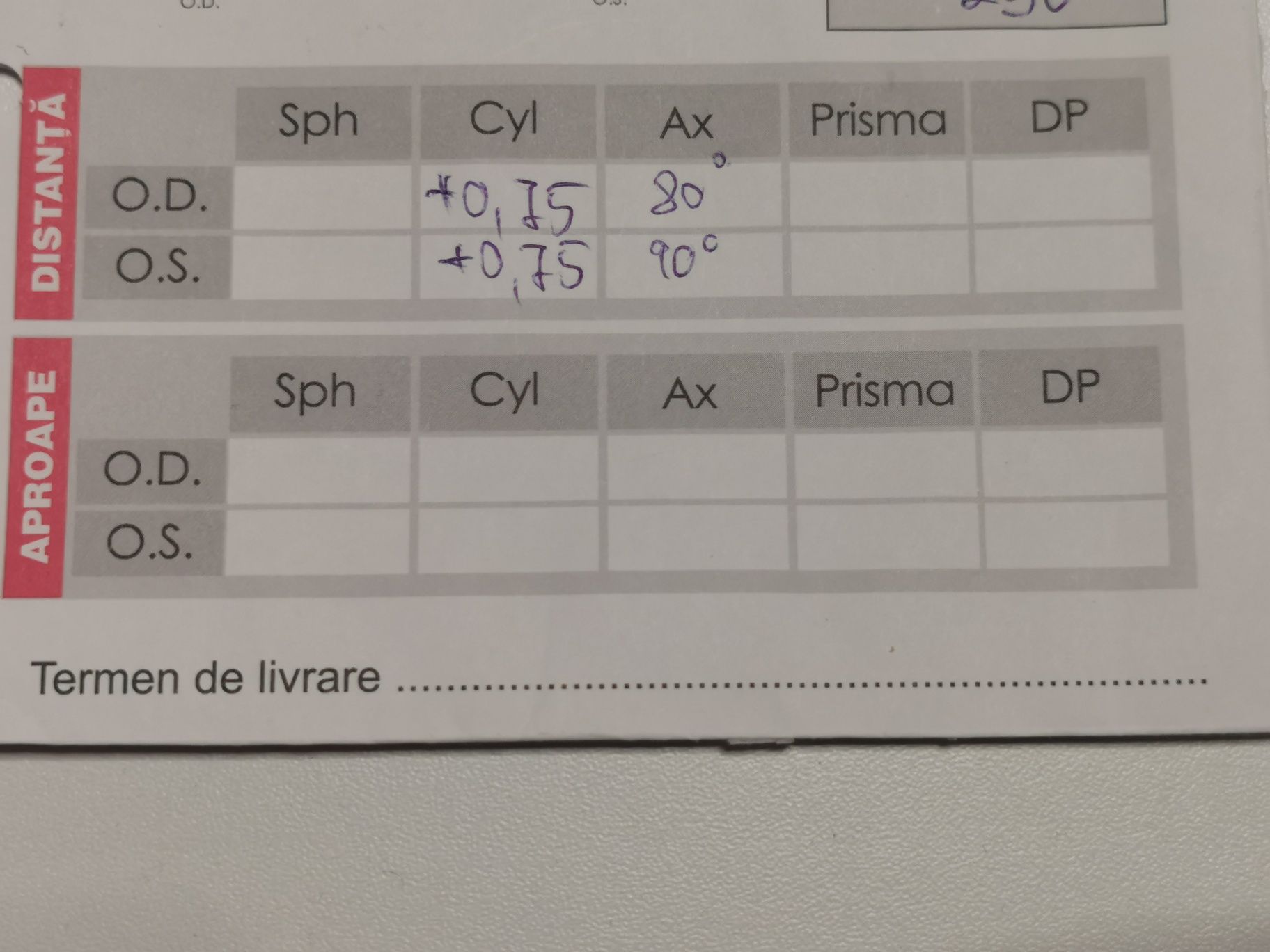 Vand ochelari de vedere +0,75