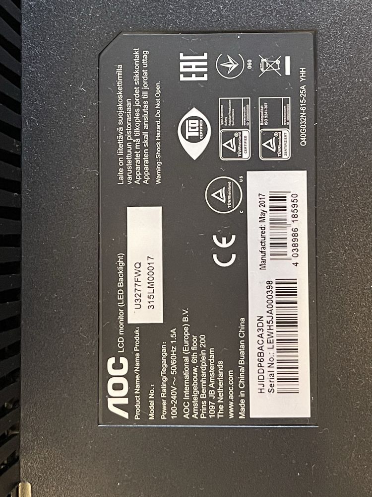 Monitor AOC U3277 4K, 32.5 inch, 10 Bit - Foto/Video - CA NOU