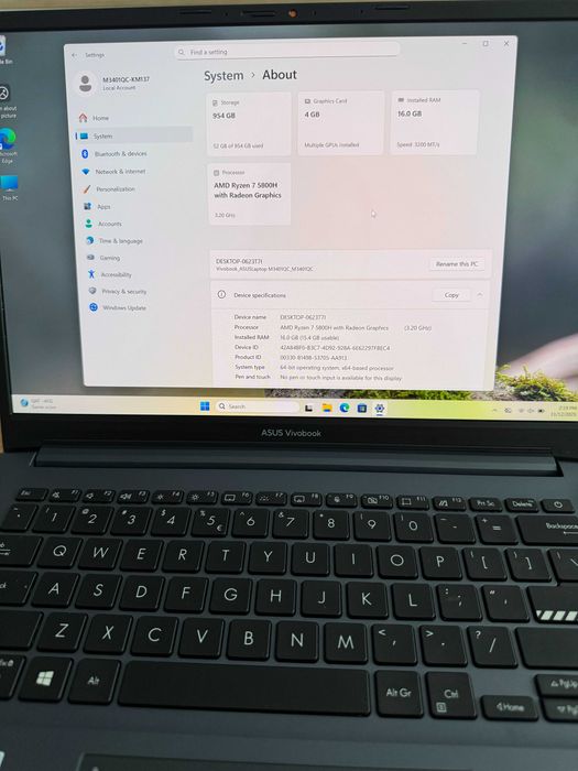 Asus VivoBook Pro 14 OLED M3401QC-LA CUTIE-1TB SSD-16GB RAM-RTX3050