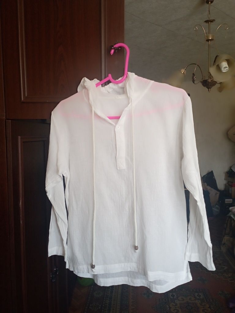 Рубашка  женская худи белая продам
