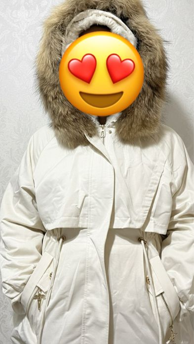 Куртка “Парка” в цвете айвори, почти новая