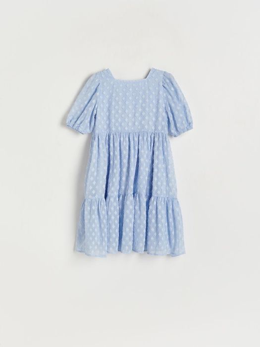 Rochie Reserved fete 152 bleu cu fir auriu