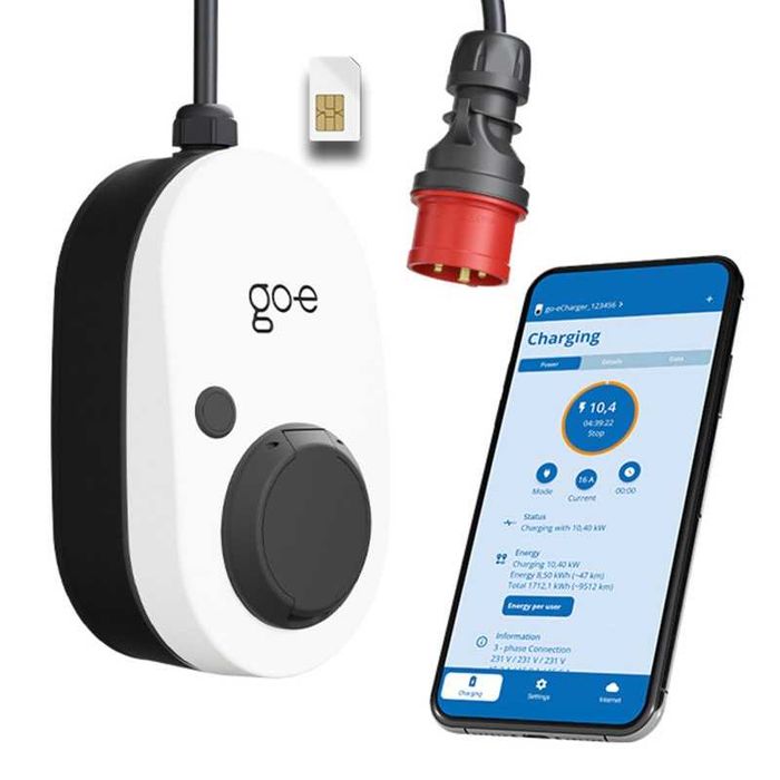 Мобилно зарядно go-e Charger Gemini Flex 2 трифазна 22 kW | SIM карта