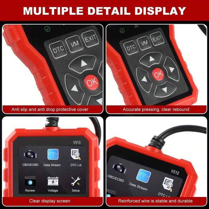 Tester auto diagnoza OBD2 citire stergere coduri V510
