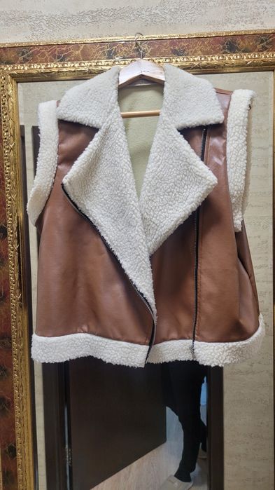 Кожен пухен елек