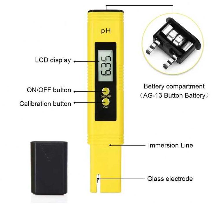 измерване качеството на водата  с  pH метър цифров тестер