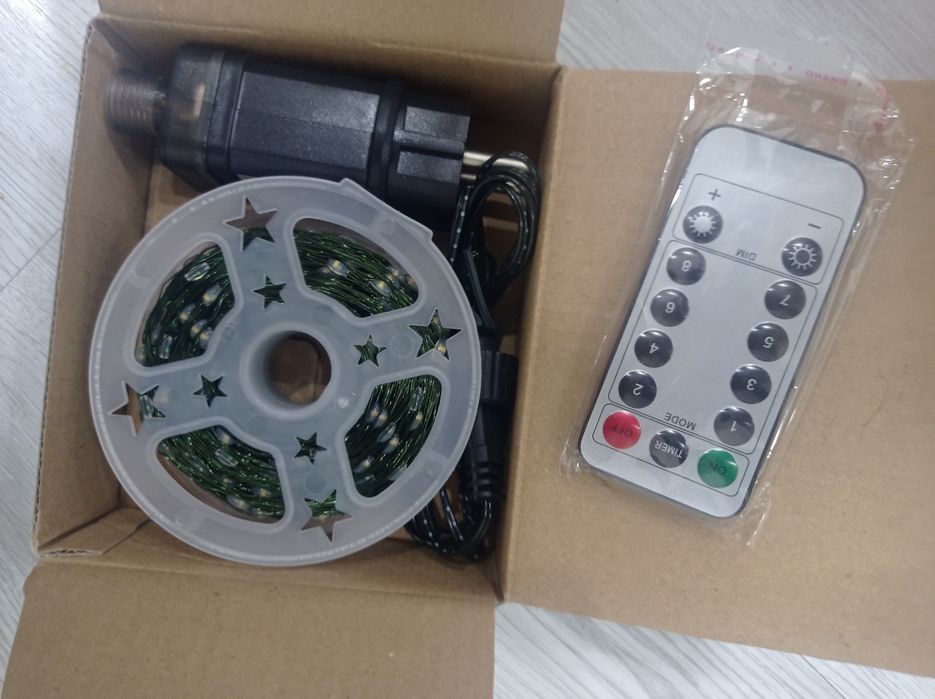 На ёлку гирлянда роса есть разные варианты и размеры