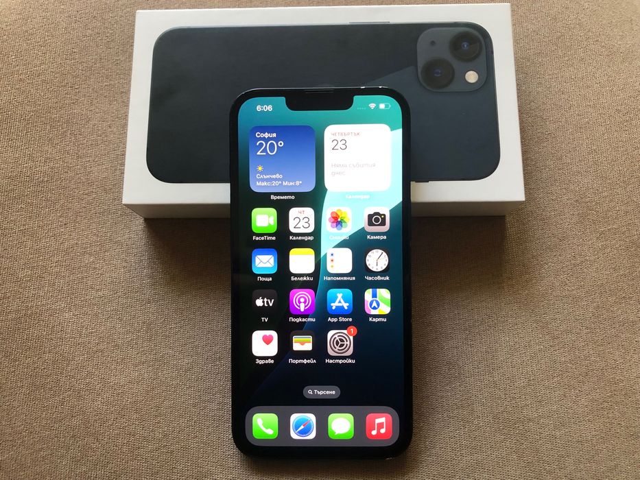 Смартфон Apple iPhone 13, 128 GB, Midnight 86% батерия