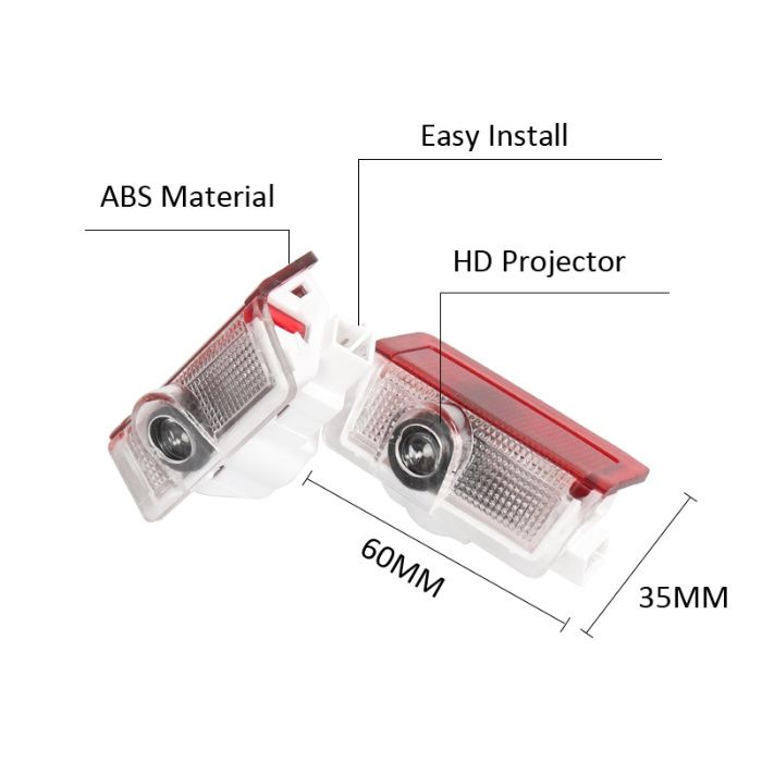 Set 2 lampi dedicate cu logo Mercedes A-class,B-class,C-class, E-class