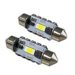 комплект led диодни габаритни крушки 12v  c5w, сулфитна 36мм ...