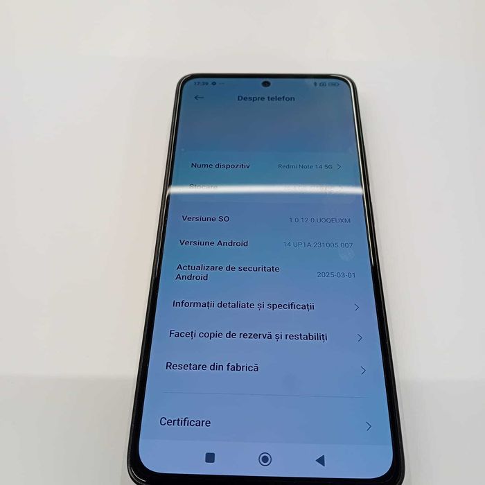 Telefon Redmi Note 14 5g (ag49 Esplanada b.5776) * 2 ani garantie
