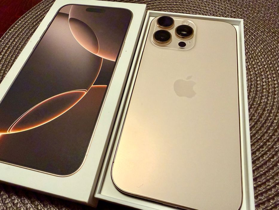 iPhone 16 Pro Max Desert Titanium 256 GB - 100% Baterie