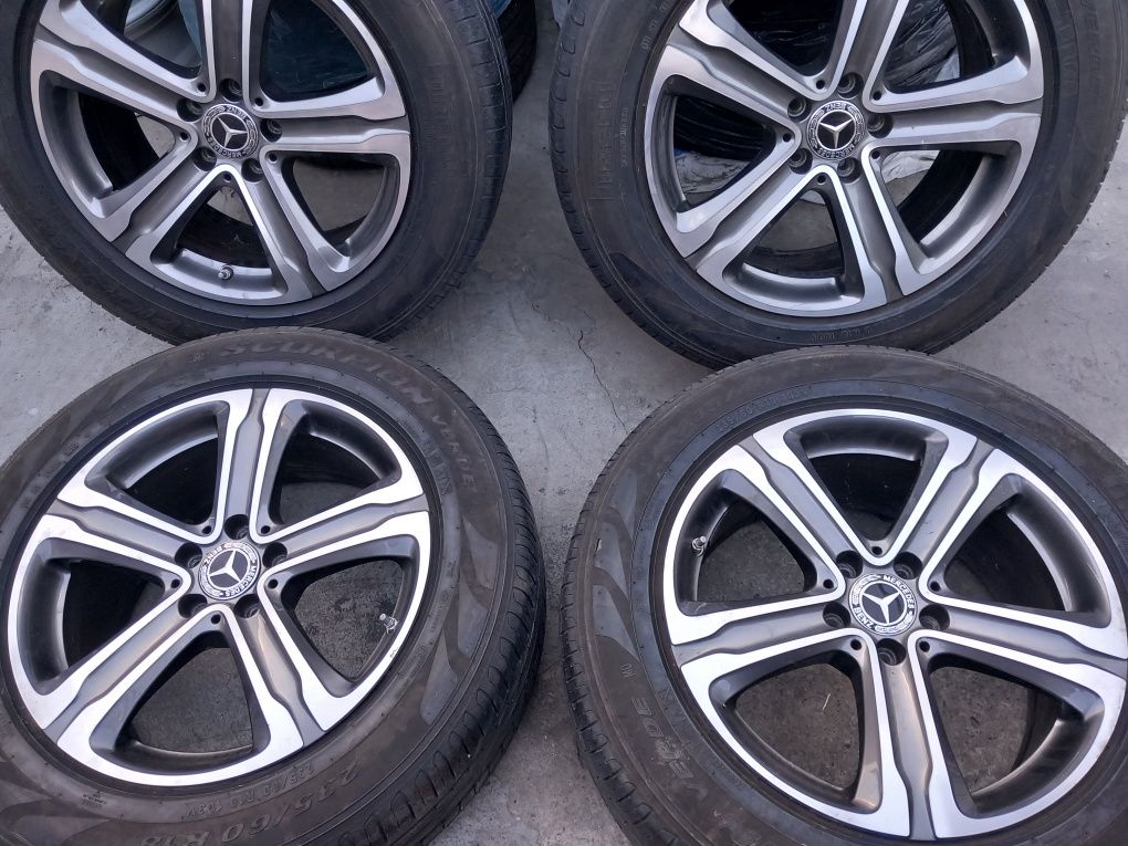 Set 4 jante aliaj r18 Mercedes 5x112. cu anvelope 235/60r18