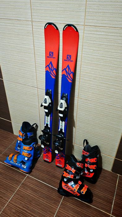 Schiuri Salomon qst max 110 set copii -clapari ski