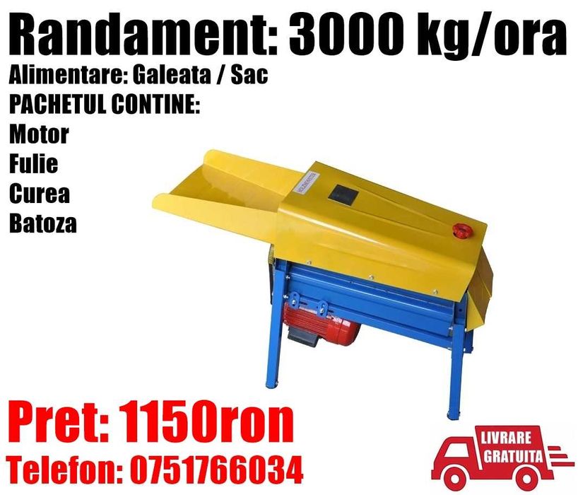 Batoza Sfarmatoare Porumb Galeata Sac 3000kg/h LivratGRATUIT SB