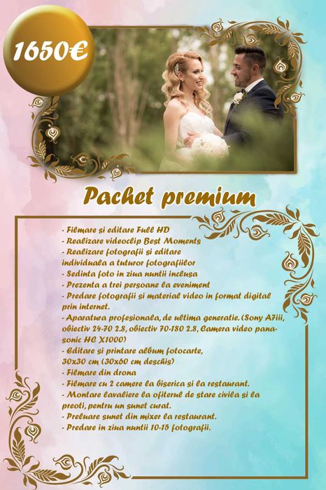 Fotograf – Cameraman Nunta, Botez, Even – Tg-jiu - PRETURI