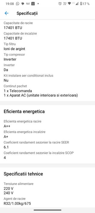 Aer Condiționat  Daewoo 18000btu