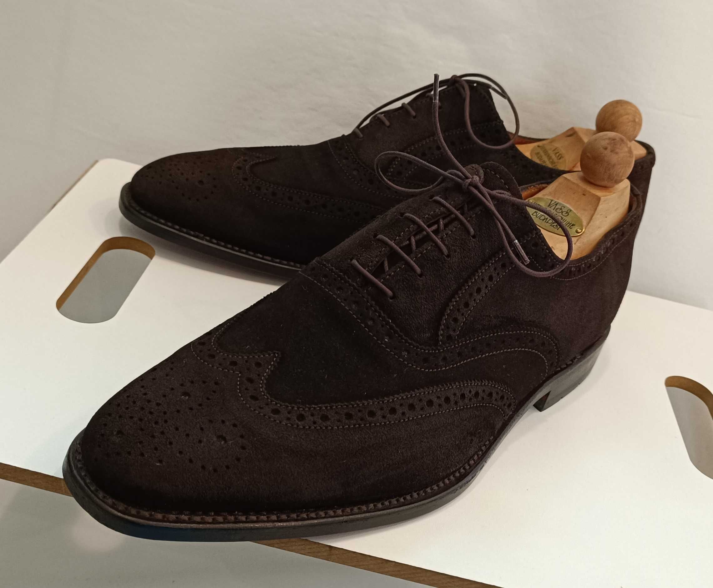 Pantofi oxford 44.5 45 brogue Floris Van Bommel piele naturala moale