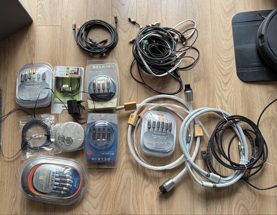 Job lot кабели belkin - RCA, HDMI, Display Port, Toslink, power, usb