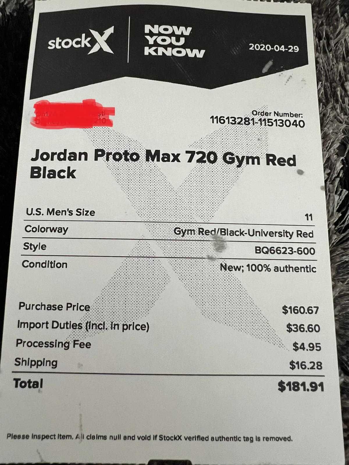 Jordan ProtoMax 720 "Gym Red"