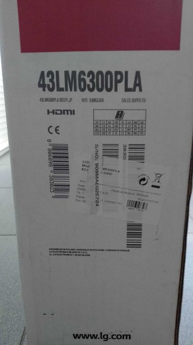 Телевизор LG 43LM6300PLA за части