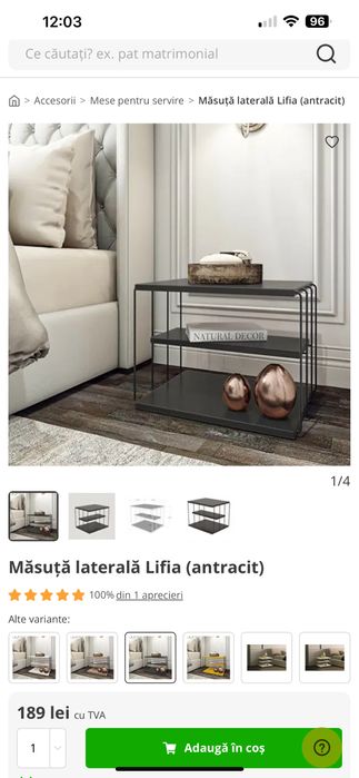 Noptiere Wish list antracit