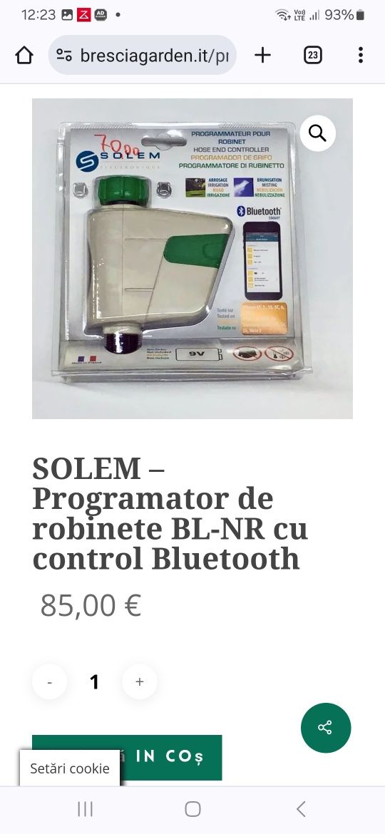 Programator irigații  BL-NR cu control Bluetooth