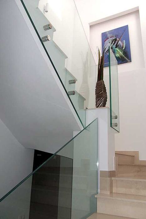 balustrade de sticla cu aluminiu