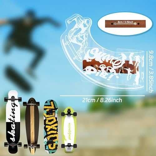 Нова Луминесцентна Стойка за Скейтборд с LED Светлини и USB Захранване