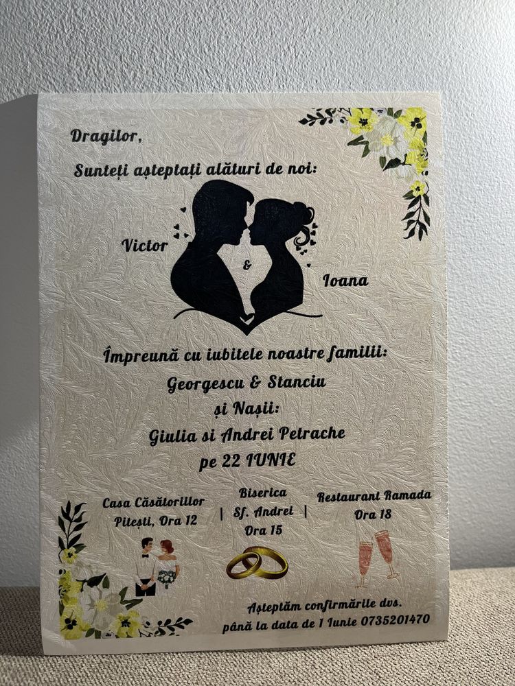 Invitatii nunta/ botez/ marturii