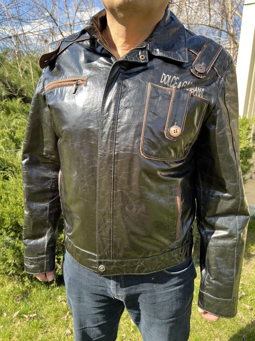 Geaca de piele Dolce Gabbana barbati