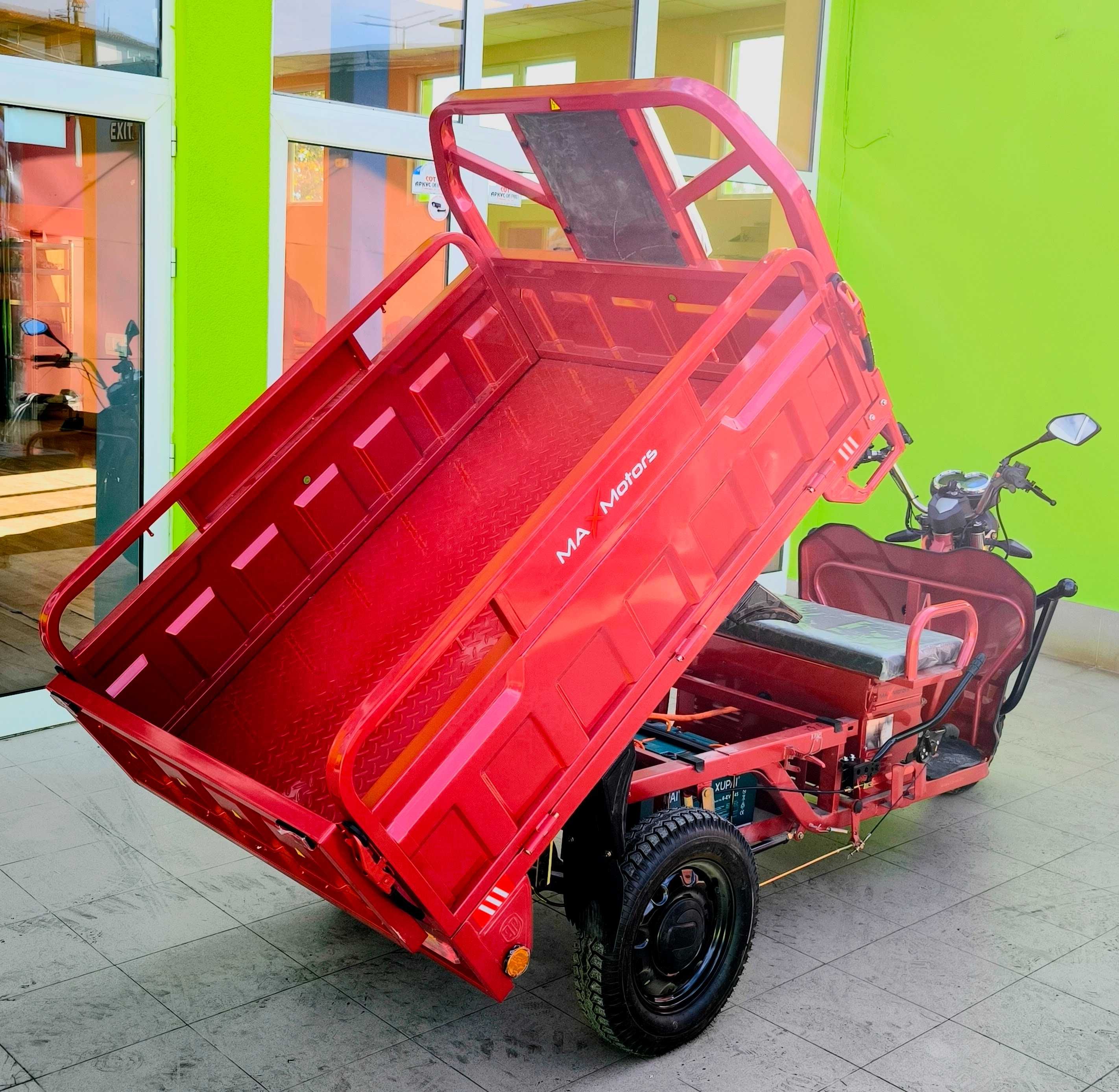 Електрическа товарна количка с ремарке HEAVY CARGO 2000W ЧЕРВЕНА