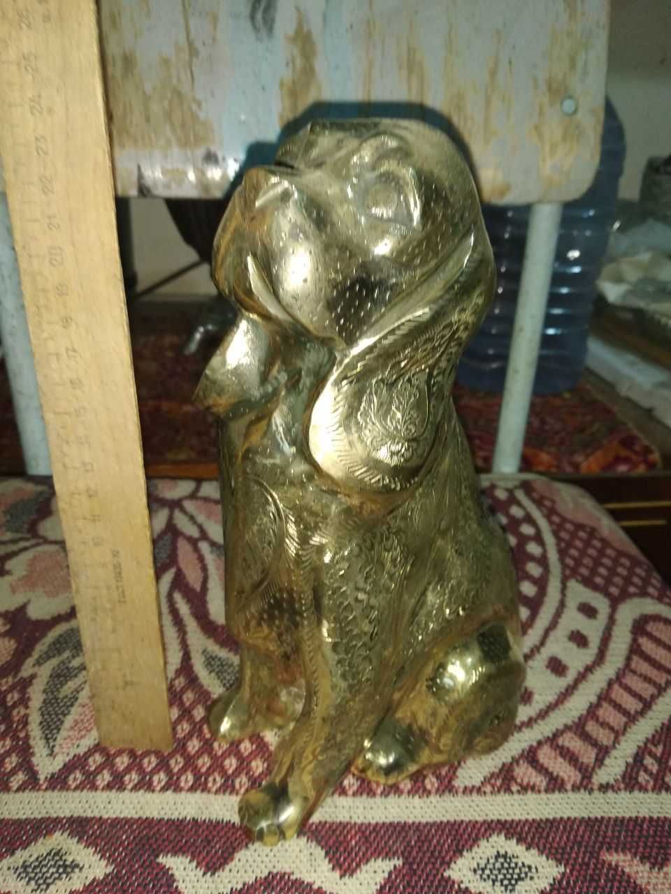 Статуэтка из латуни Собака Индия времен СССР