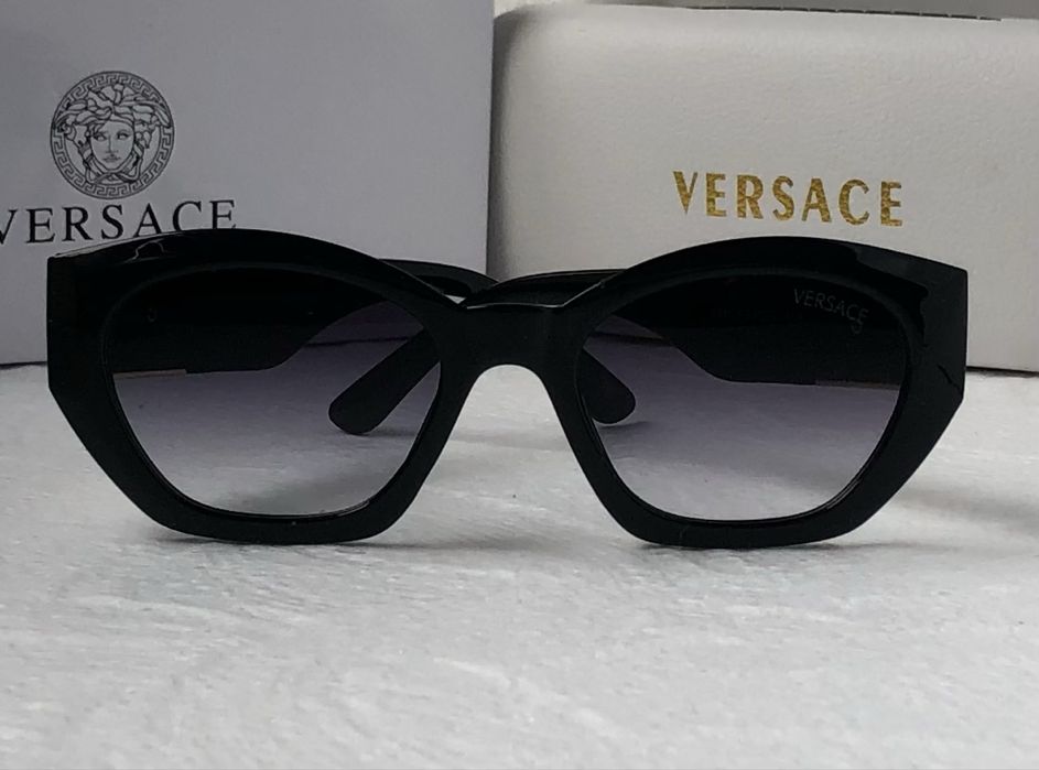 Дамски слънчеви очила котка многоъгълни 2 цвята черни