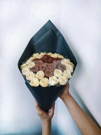 Шоколадные розы букет | Уникальный подарок | Доставка съедобные цветы