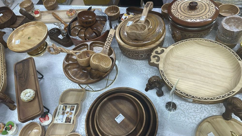 Астау в Астане. Деревянная этно посуда. Национальные блюда оптом/розни