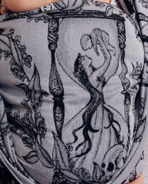 Wrap țesut Lenny Lamb Time with skull