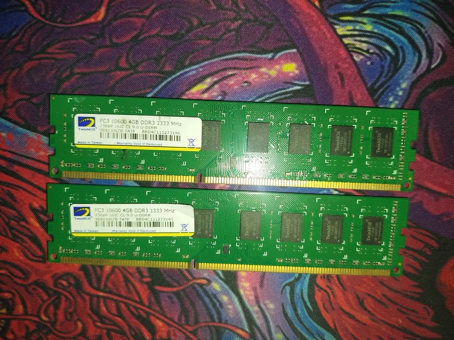 ОЗУ 2 плашки по 4гб ddr3