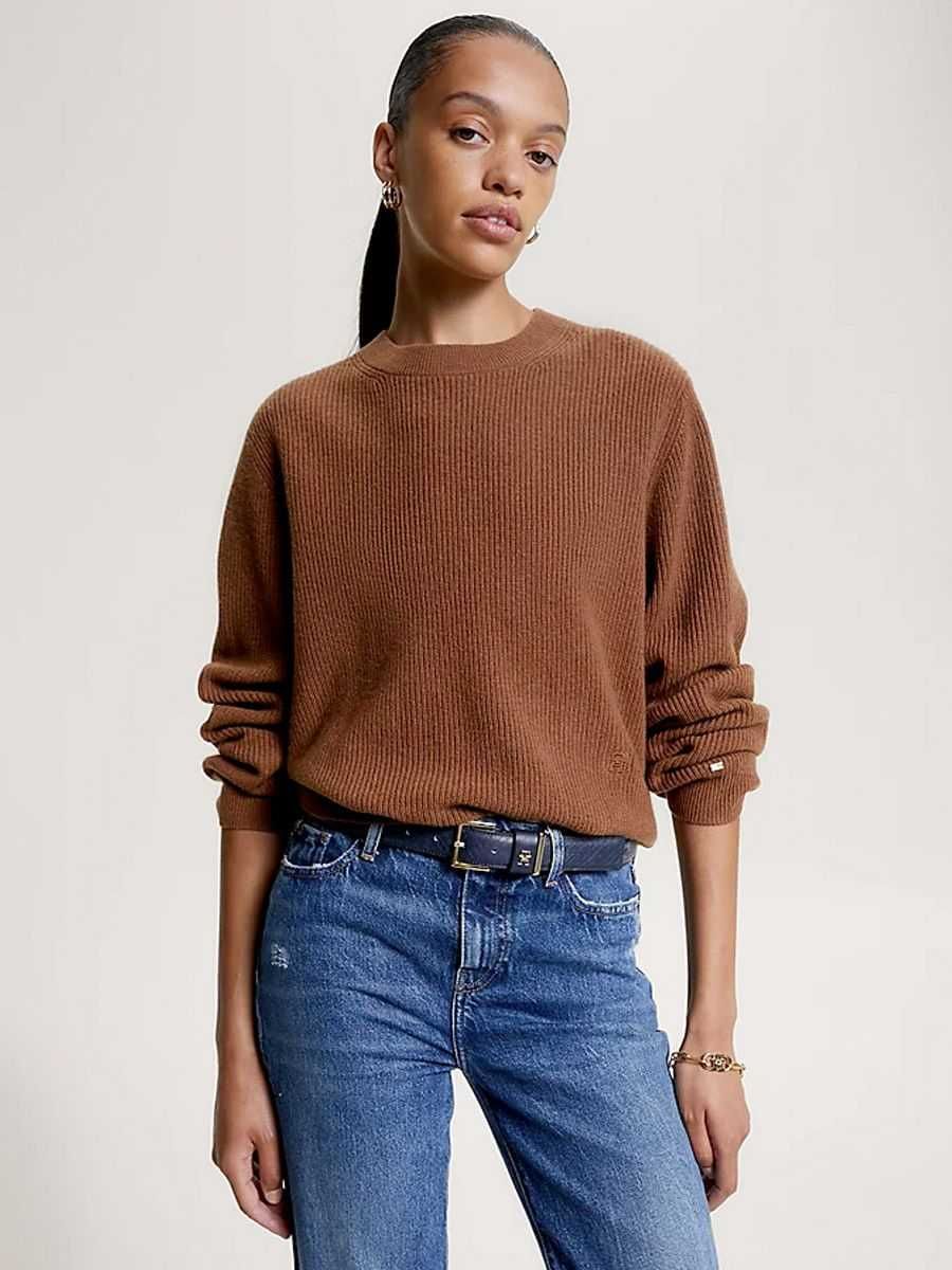 Tommy Hilfigre Wool Cashmere женски пуловер вълна и кашмир XL