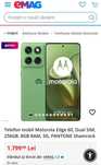 Motorola Edge 60, Dual SIM, 256GB, 8GB RAM, 5G, PANTONE Shamrock, SIG