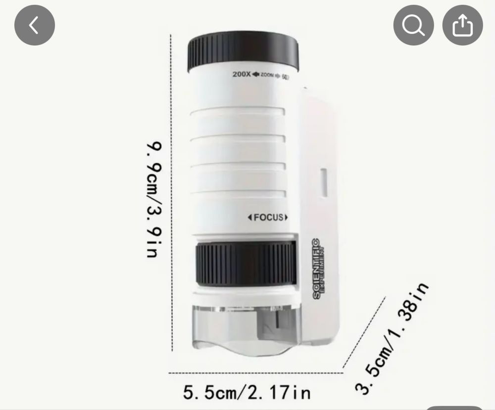 Mini microscop de mana