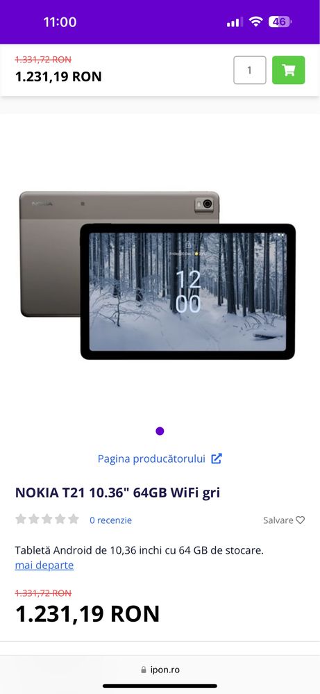 Tableta Nokia T21 sigilate