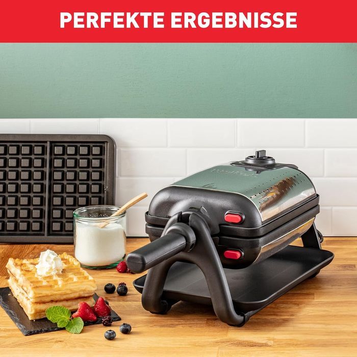 Aparat de Vafe Tefal WW756D King Size, 2 Plăci, Inox, Rotativ