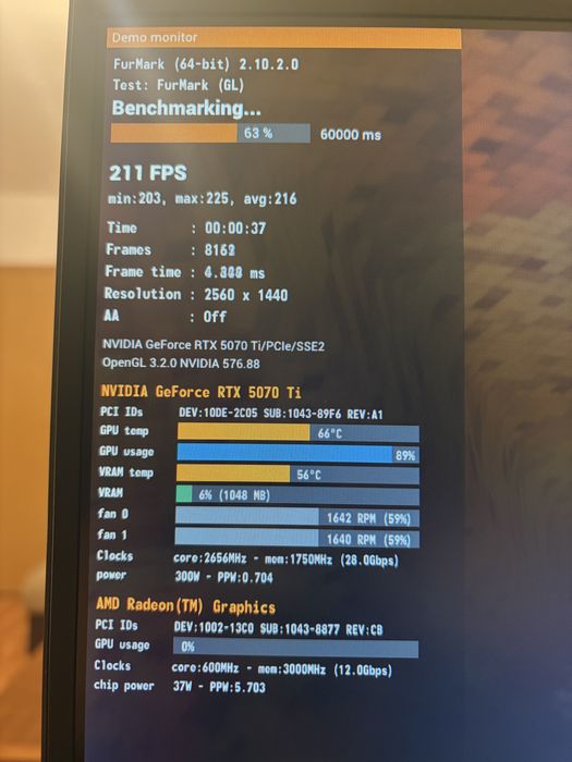 Calculator Asus 9800x3d / Rtx 5070ti / 32 gb ddr5 / 1 tb ssd / wi-fi