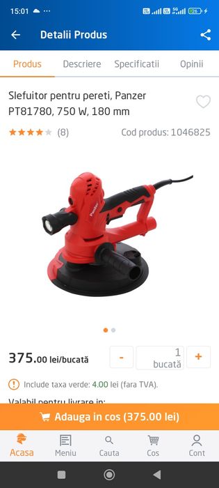 Șlefuitor pereți Panzer