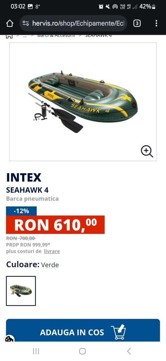 Set barcă pneumatică Intex,motor,suport,baterie deepcycle,pompă,veste