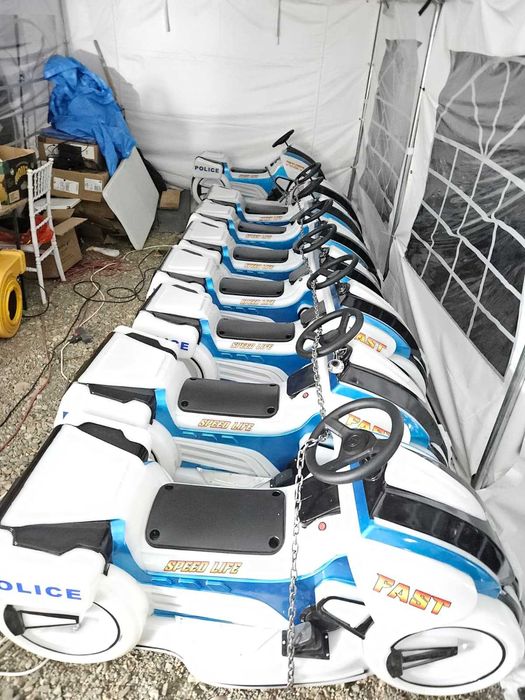 Motocicletă electrică pentru copii cu lumini LED, muzică, Police