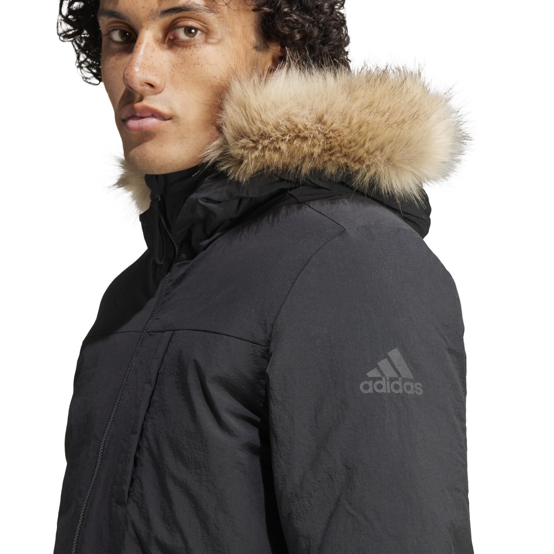 Мъжко зимно яке Adidas Hooded Fur Parka размери М, L