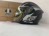 Casca moto open face ML, XXL K-5 JET AGV Threesixty Matt Black Grey