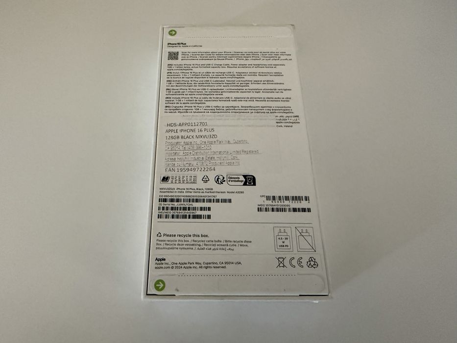 Apple iphone 16+ plus 128 GB Zero Minute Neactivat